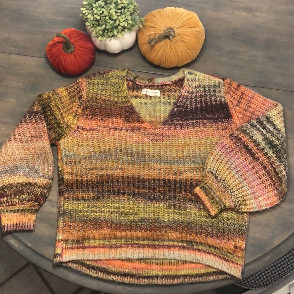 Loft Lou & Grey space dye sweater. V-neck XS. Super cozy.